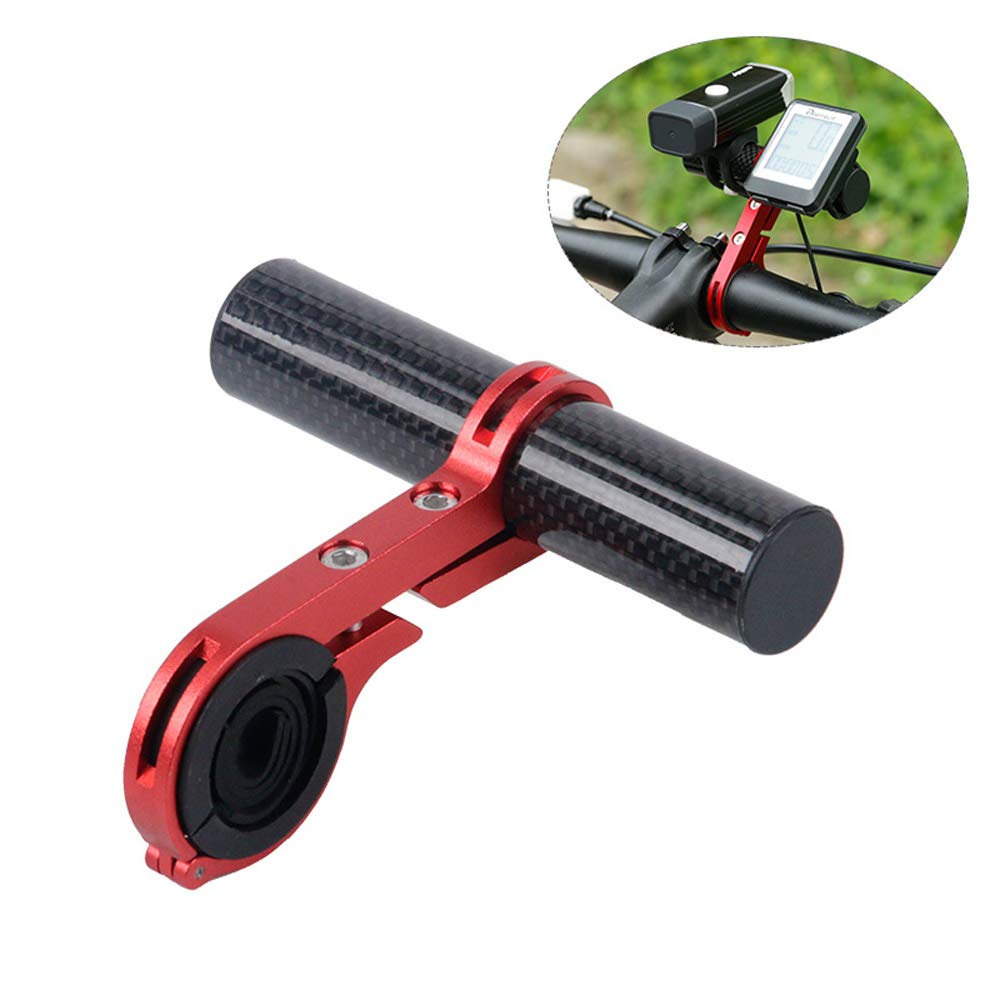 Wing Enterprises Light Weight Bike Handlebar Extender Stem, Carbon Fber Double Clamp Bicycle Handlebar Extension, Speedometer GPS Phone Light Mount Holder Bracket Rack for Motorcycle E-Bike Scooter