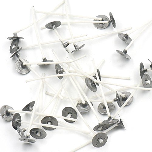 Bluemoona 200 Pcs - 2" 50mm Candle Wicks Pretabbed ZINC CORE Candle Making