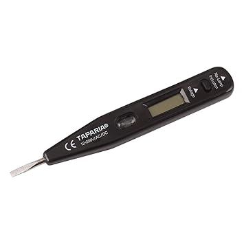 Taparia MDTN82 Plastic Digital Tester with LCD Display and Neon Bulb (Black) - image, photos
