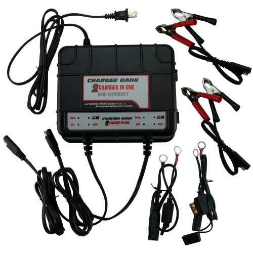 Dual Bank 12V Battery Charger and Maintainer