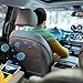 ZONETECH Car Cooling Air Fan 12V- Dual Head Car Auto Electric Cooling Air Fan for Rear Seat (Black 1 pack)