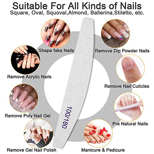 12 Stück Nagelfeilen, Professionelle Nagelfeile 180/240 Nagelfeile für Naturnägel oder dicke Nägel, Nagelfeile für… – Bild 8