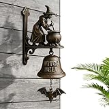 Hexe Willkommens-Türklingel, Lustige Hexe-Deko-Hängeglocke, Vintage-Metall-Retro-Türklingel Für Draußen, Hof, Garten