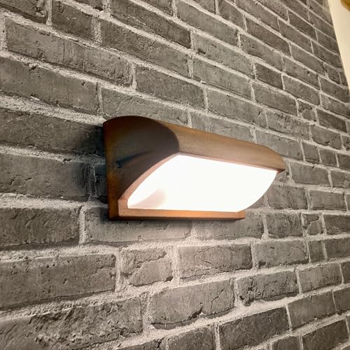 ONLUX WIR MACHEN LICHT Industrielle Außenwandleuchte IP54 – Rost, E27 Fassung, wetterfest – Perfekte Beleuchtung für Hausfassaden & Terrassen, No°571 ONLUX WIR MACHEN LICHT Industrielle Außenwandleuchte IP54 – Rost, E27 Fassung, wetterfest – Perfekte Beleuchtung für Hausfassaden & Terrassen, No°571