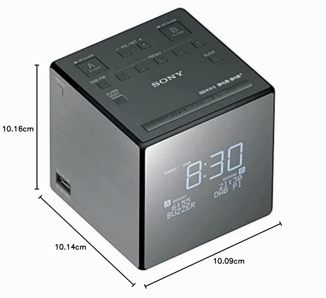 Sony Radiosveglia FM DAB DAB+ XDR-C1DBP Nero Argento