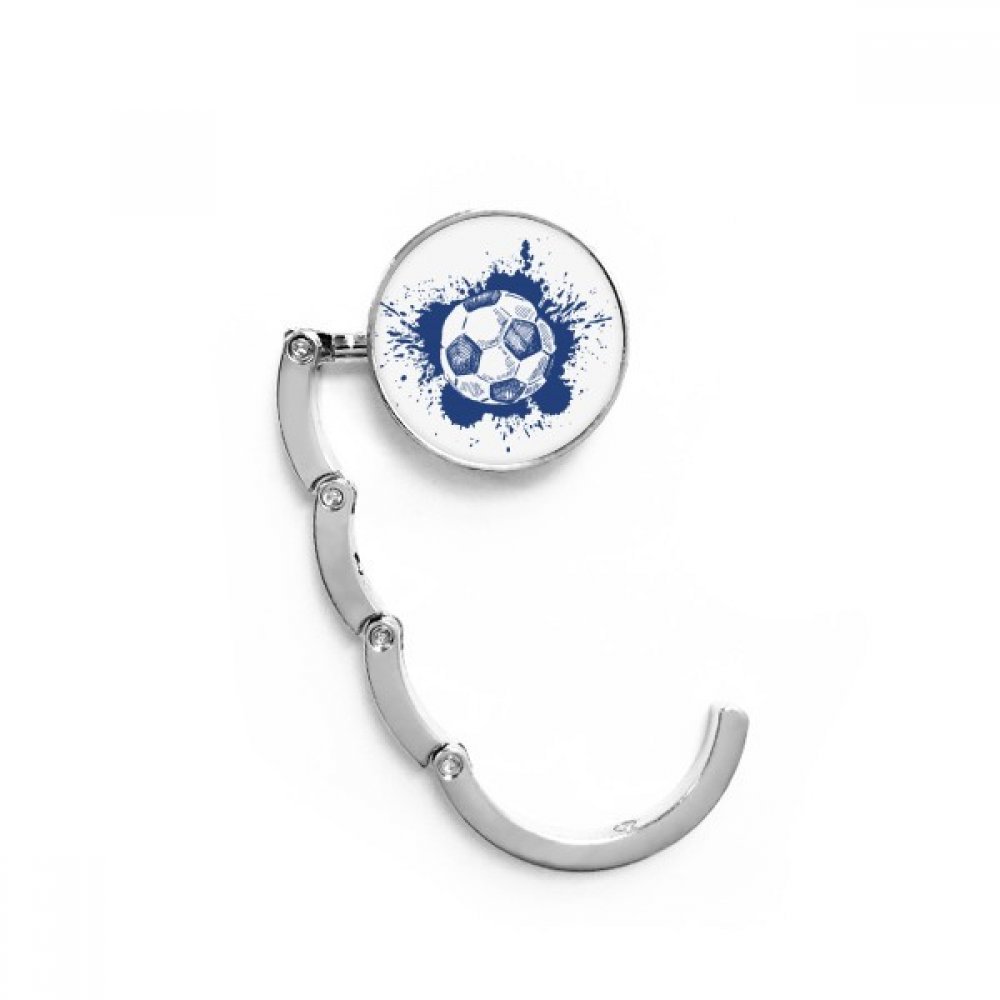 Accroche-sac de table football bleu : mini support pliable multicolore