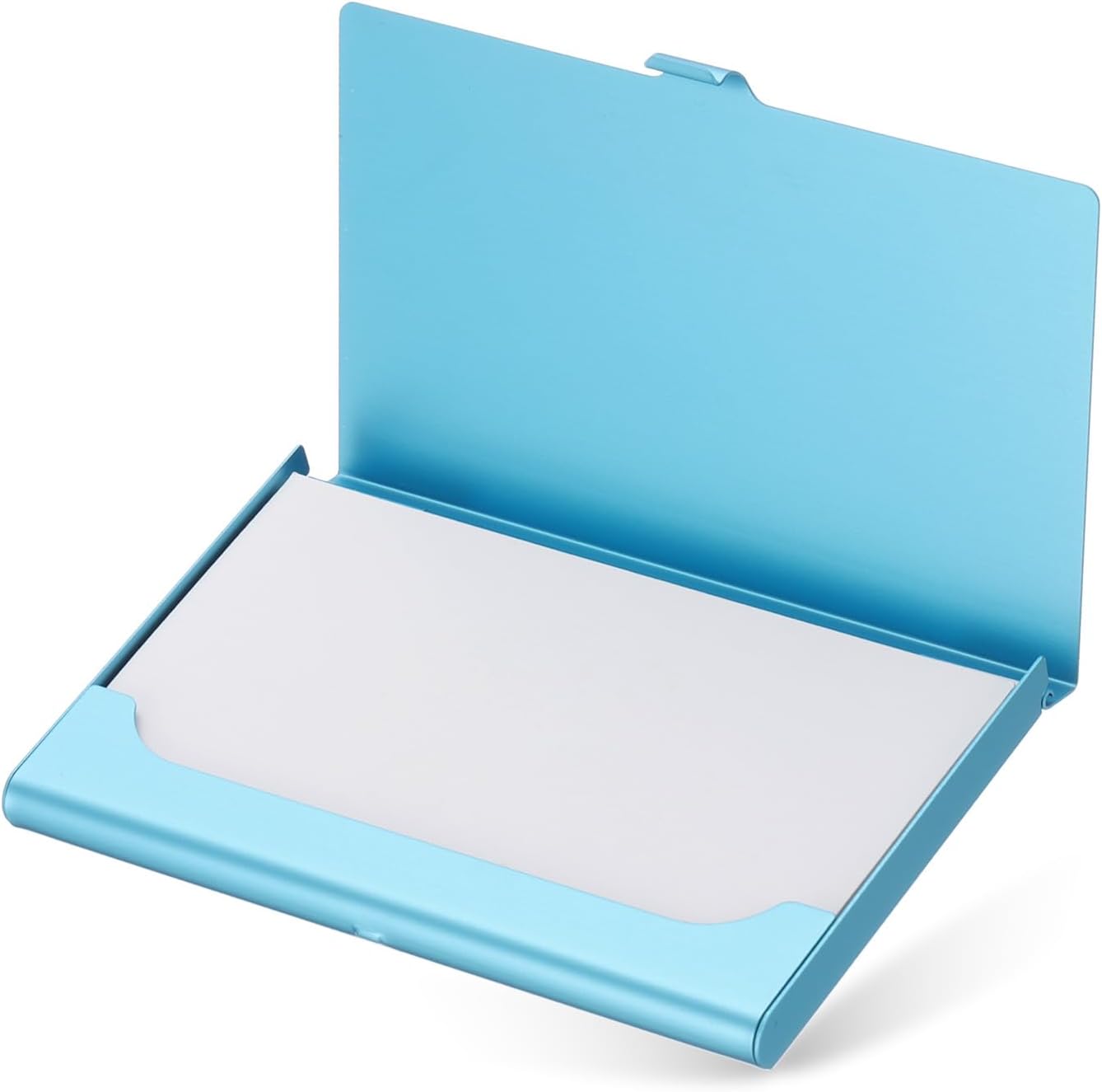 PATIKIL Bling Alloy Business Card Holder, 2Pcs Rhinestone Name Credit Card Organizer Bling Pocket Display for Women Office Exhibition, Blue image 5