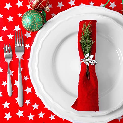 Image of Legigo Silver Napkin Rings Set of 12, Metal Leaf Napkin Ring Holders for Cloth Napkins, Fall Napkin Ring Buckles Bulk for Wedding Receptions, Christmas Thanksgiving Holiday Party Dinner Table Settings