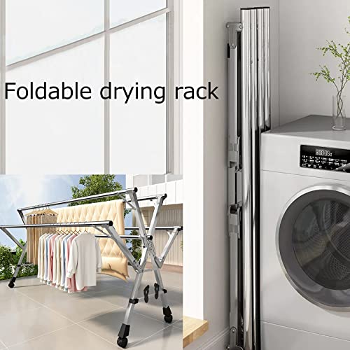 Étendoir à linge pliable en acier inoxydable pour petits espaces