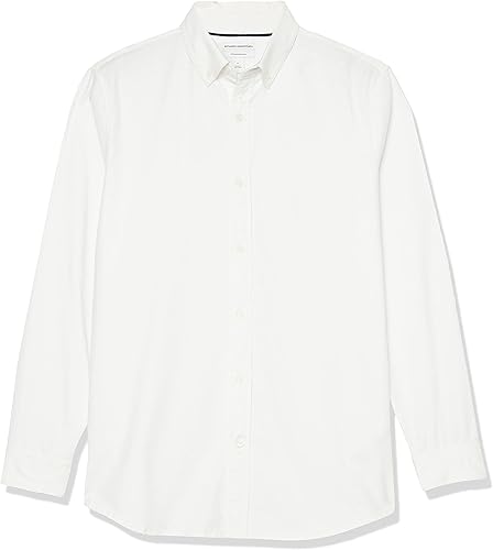 Miniatura 6 de Tienda Essentials Camisa Oxford para hombre, elástica, de manga larga, con botones