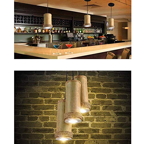 Lámpara colgante estilo país europeo con tres luces LED para decoración de interiores 3