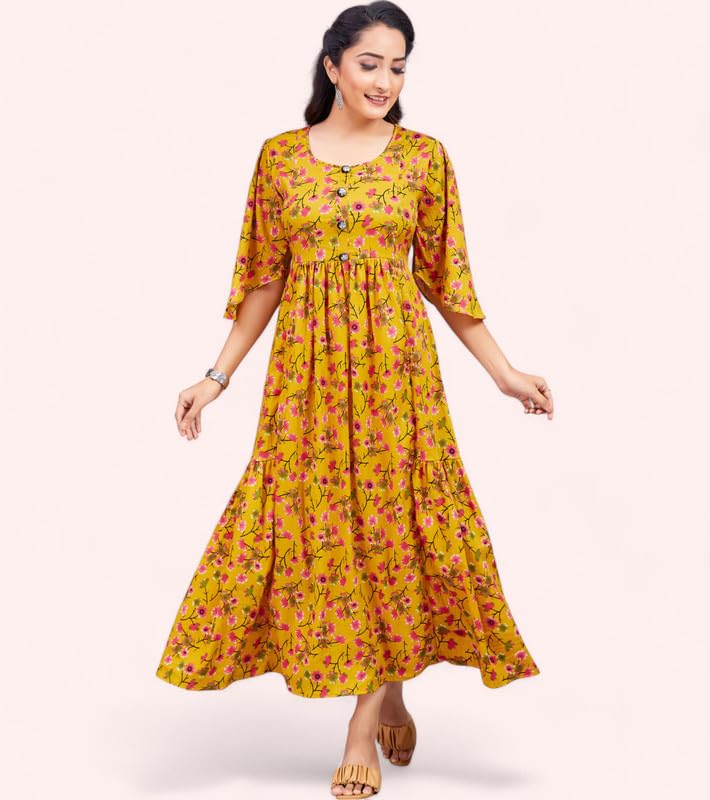 Image of Polyester Floral Regular Women Kurta