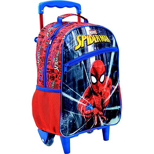 Kit Escolar Infantil com Mochila com Rodas e Lancheira Protector - Spider Man