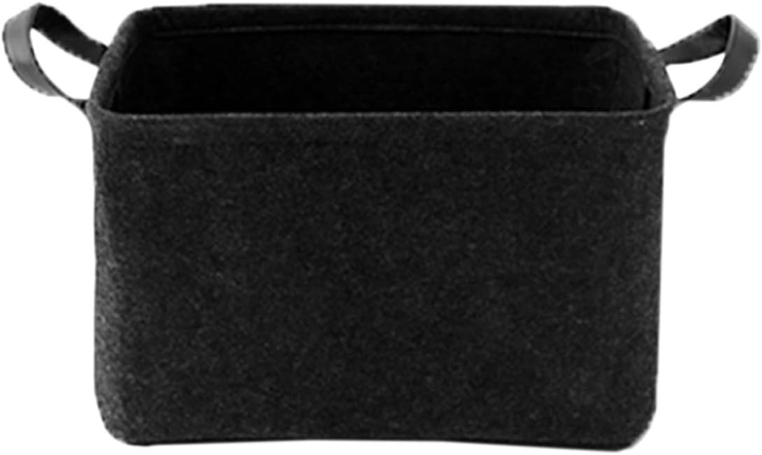 Non Woven Storage Basket with Handles, 13x9x7.9in Dark Grey