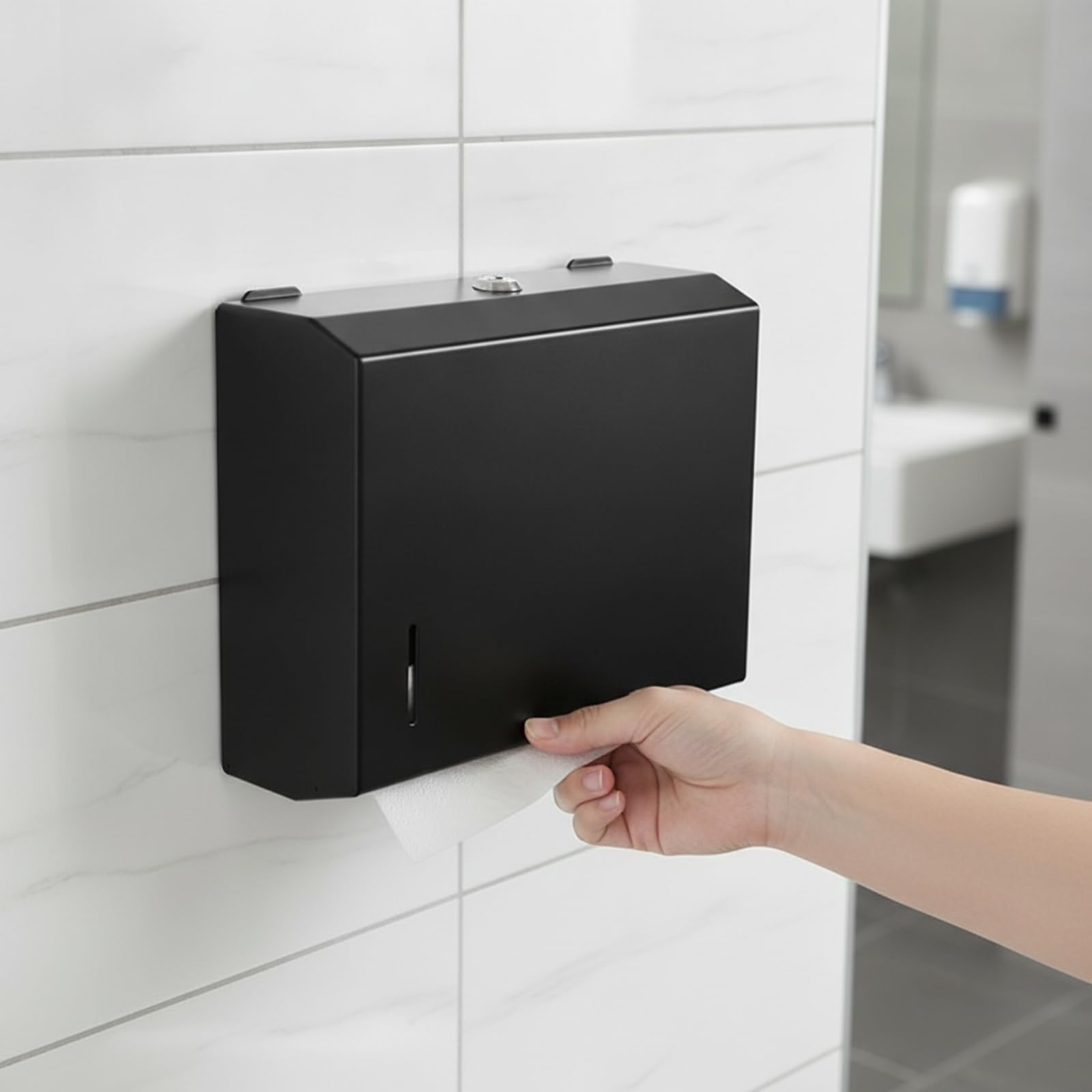 predolo Dispenser in Acciaio Inox con Serratura Resistente Porta Salviette di Carta da Parete Robusto Distributore di Carta a Muro per Ristoranti, Rame Antico