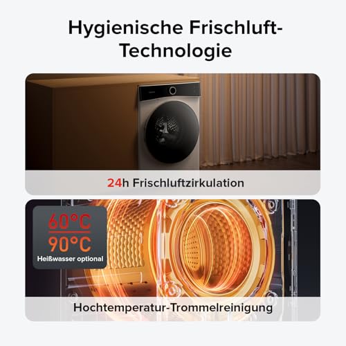 roborock Zeo Lite Waschtrockner / 10 kg Waschen & 6 kg Trocknen/Zeo-cycle Trocknungstechnologie/RR Seafarer Wasch- & Trockenalgorithmus/LintClear Selbstreinigungssystem/Automatische Dosierung