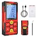 Laser Distance Meter, POPOMAN Lithium Battery Laser Measure with USB charging, 99 Sets Data Storage, M/In/Ft with Electronic Angle Sensor, 2.25' LCD Backlit,Measure Distance, Area and Volume- MTM120B