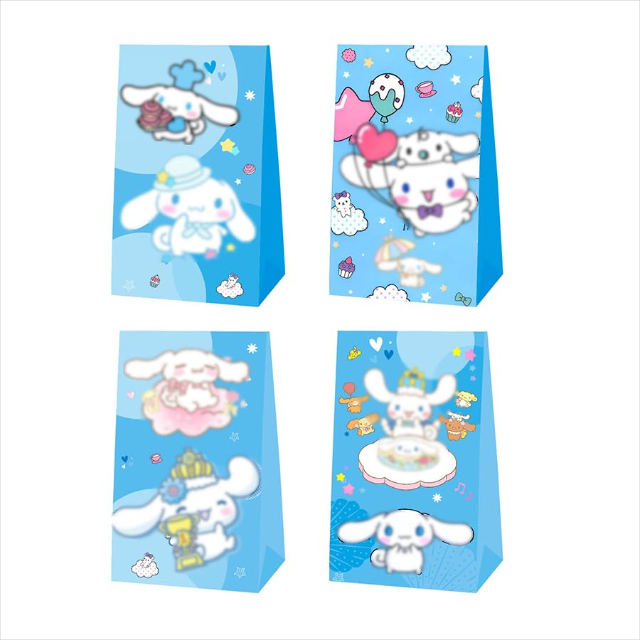 BNFUO 12pcs Cartoon Dog Birthday Party Gift Bags Goodie Bags,Cartoon Dog Party Supplies for Kids Birthday Decorations