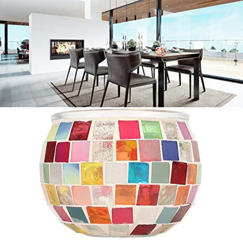 Votive Candle Holder Mosaic Tea Light Holders Handmade Candlestick Colourful Table Decor For Home Bar Dinner Wedding Party Decoration #TOP3
