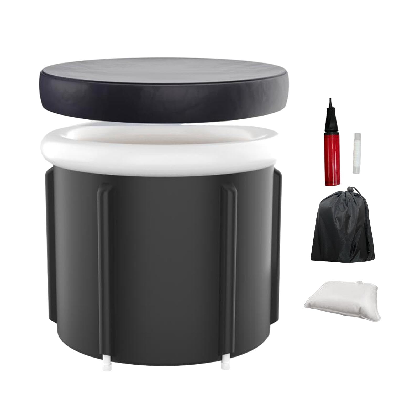 CALANDIS Ice Bath Tub Personal Hot Bath Barrel Bathtub for Big Kids Camping Household Style C-picture-23
