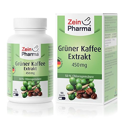 Zein Pharma grönt kaffe extrakt kapslar 450 mg, 90 kapslar, 1-pack (1 x 50 g)
