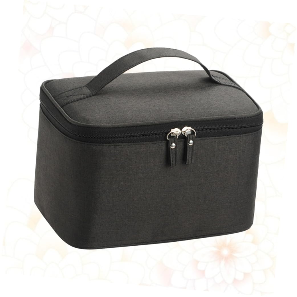FOMIYES Reise-Kosmetiktasche Tragbarer Make-up-Beutel Kosmetik und Toilettenartikel-aufbewahrungsbeutel Organizer für Damen Schwarz Kompakt und Leicht für Reisen Urlaub