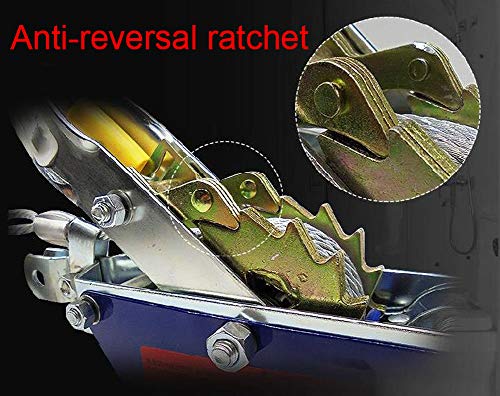 Verricello a doppia potenza, sollevatore manuale in acciaio portatile con cavo e gancio, Heavy Du Mover e installatore, ideale per sollevamento e posizionamento strumenti