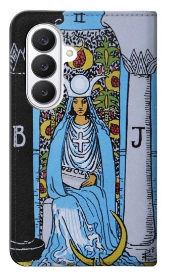 Étui High Priestess Samsung S26 en cuir véritable chic