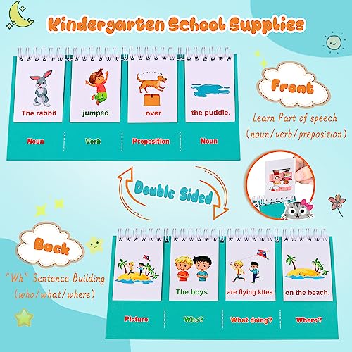 Sentence Building for Kids-Speech Therapy Materials, Kindergarten School Supplies, Preschool 1st 2nd Grade Classroom Must Haves for Homeschool Supplies, Special Education Toys and Games for Toddlers - Image 3
