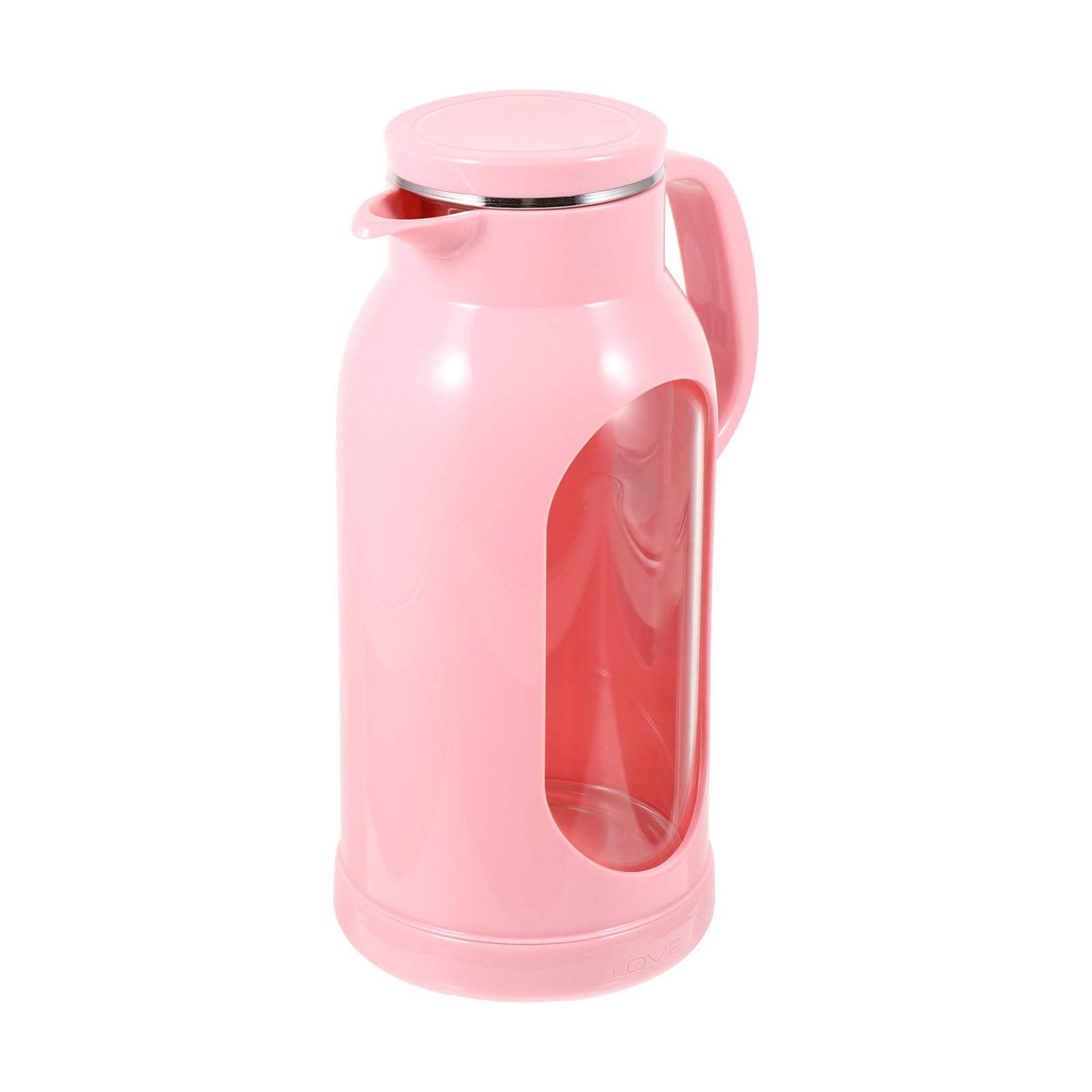Tetera de vidrio rosa para tus bebidas frías con diseño desmontable y gran capacidad en casa
