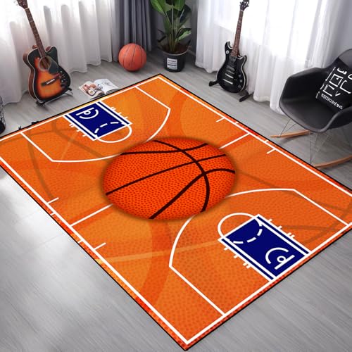 Tapete decorativo cancha de baloncesto 3'x5' miniatura 5