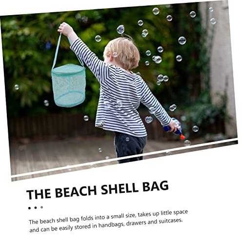 Portable Shell Storage Bag Mesh Beach Tote for Boys and Girls Beach Toys Camping Gear Capacity Lightweight Folds4