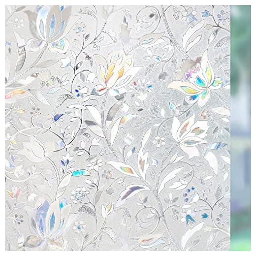 rabbitgoo 3D Vinilo para Ventanas Translucido Privacidad Vinilo Cristal Pegatina Sin Pegamento Adherencia Electrostática Anti UV Decorativos para Puertas Cristal Cocina Baño Oficina Salón 44.5x200cm