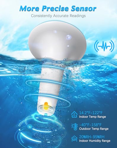 Image of Solar Pool Thermometer Floating Easy Read, Digital Thermometer Wireless