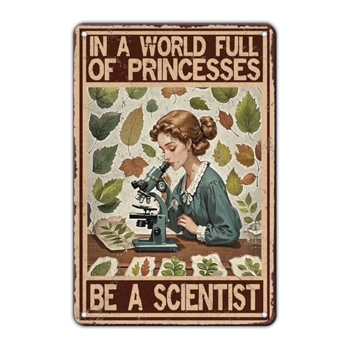 KIYOYO Scientist Metal Tin Sign Be A Scientist Sign Home Kitchen Wall Decor 8x12 Inch Funny Plaque