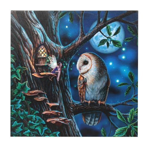 Enchanting Multicolor Fairy Tales Light Up Canvas Plaque by Lisa Parker - 30cm x 30cm (1 Pc.) - Mystical Art Piece - Unique Illumination Feature - Perfect Home Decor