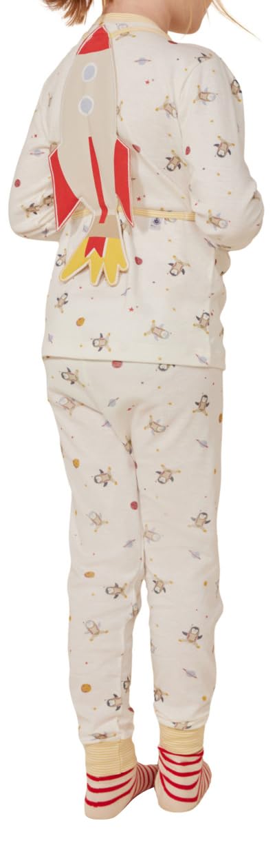 Petit Bateau Mädchen A0b82 Langarm-Pyjama und Maske (1er Pack)
