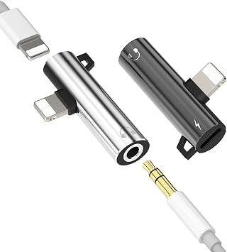 Lightning to 3.5mm Headphone Adapter2pack Compatible for iPhone Splitter Audio Apple Dongle Jack AUX Adaptador para Earphone 2 in 1 Earbud and Charge Charger 13 12 11 Pro Max Mini XS SE 7 X 8 Plus