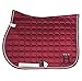 Horses, Tapis de Selle Harmony, Idéal pour le Saut d'obstacles, 100% Coton, Fermeture Velcro, Anti-choc, Taille Full, Bordeaux/Gris
