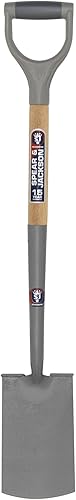 Spear & Jackson 1184NB Neverbend - Pala de acero al carbono (36.8 x 5.5 x 3.5 in), color gris