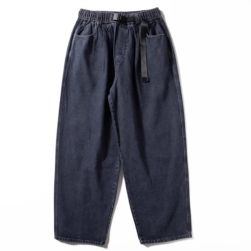 LIXINGHEITANG Loose American Retro Casual Pants Spring and Autumn Jeans Men 5