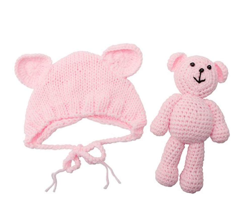 newborn photography bear teddybear props baby photoshoot outfits girl boy funny costume knitted chrochet