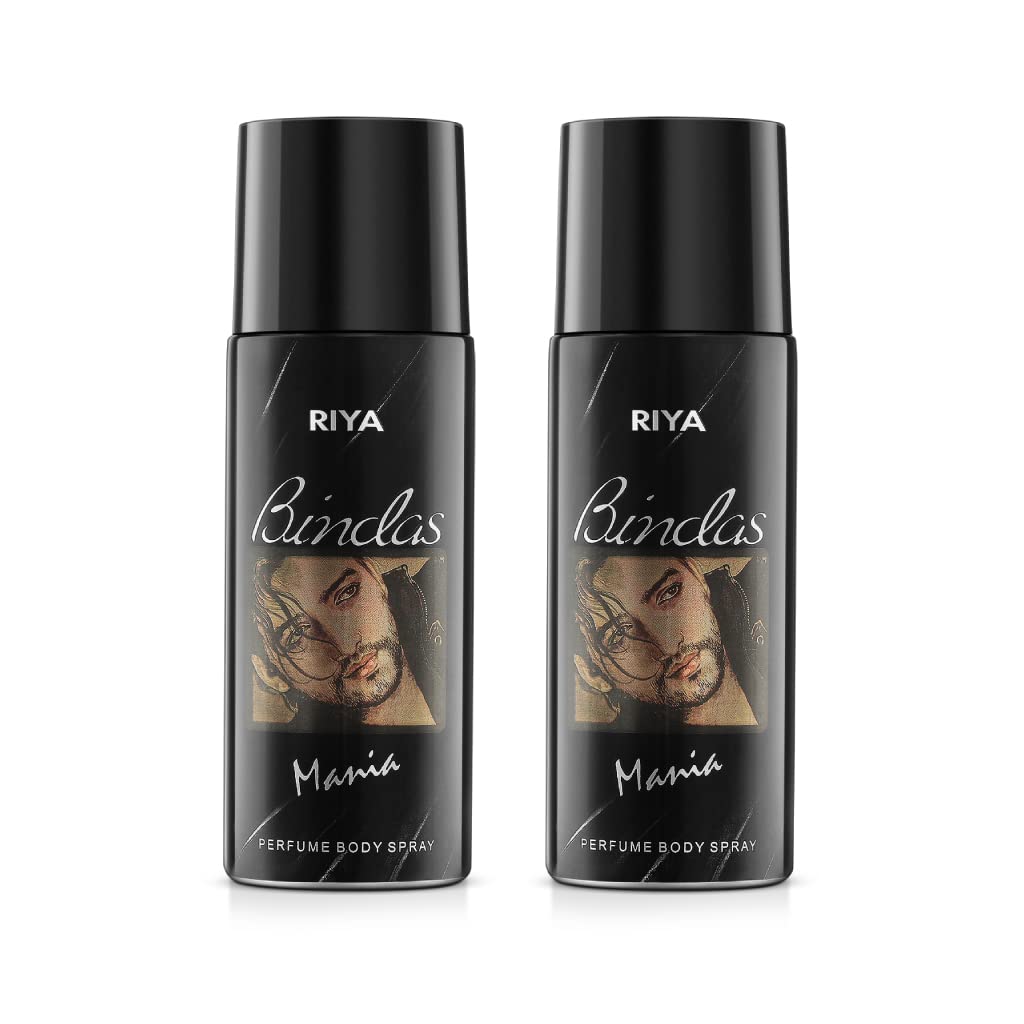 RIYA BINDAS MANIA | 150 ml Deo for Men | Aromatic Woody Spicy Scent | Scent of Swag | Men Perfume Body Spray | Pack of 2 (150 ml Each)-image-12