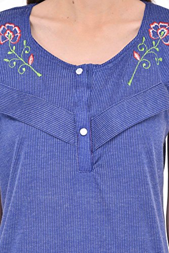 Image of Fabme Women Cotton Floor Length Nursing Nighty