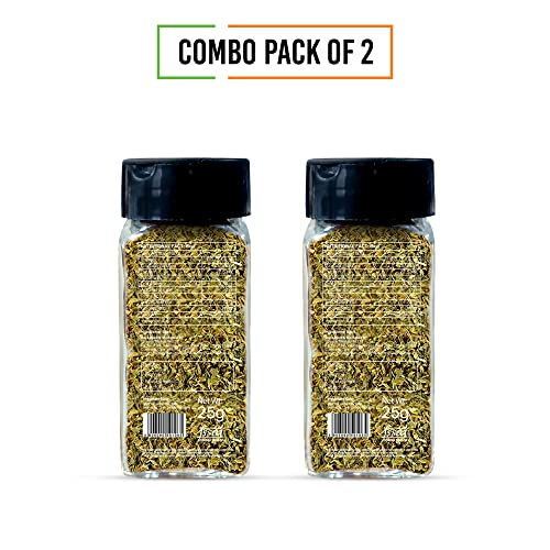 Image of Chef Urbano Basil Sprinkler 25 GMS Pack of 2 | Italian Herbs | Pizza and Pasta Seasoning | Premium Herbs and Spices | Flakes /Leaves | Glass Bottle