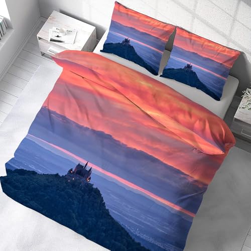 Housse de Couette 200x200 avec Fermeture Éclair Facile à Enfiler