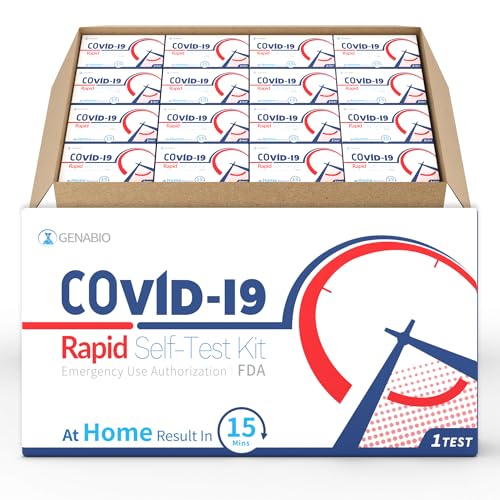 Genabio COVID-19 Antigen Rapid Self-Test Kit (252 Tests) – FDA EUA Authorized | 15-Minute at-Home Results | OTC Nasal Swab | Easy Self-Test (18 Packs, 14 Tests per Pack)