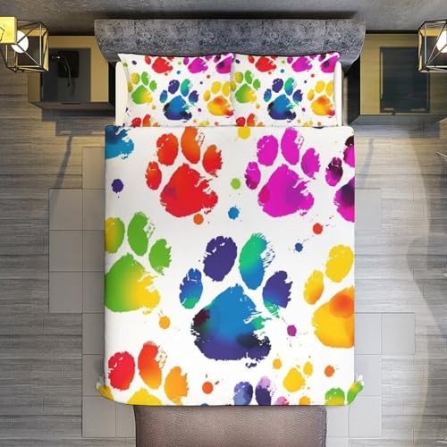 Parure de lit douce de qualité supérieure 3 pièces microfibre réversible 200 cm - 8