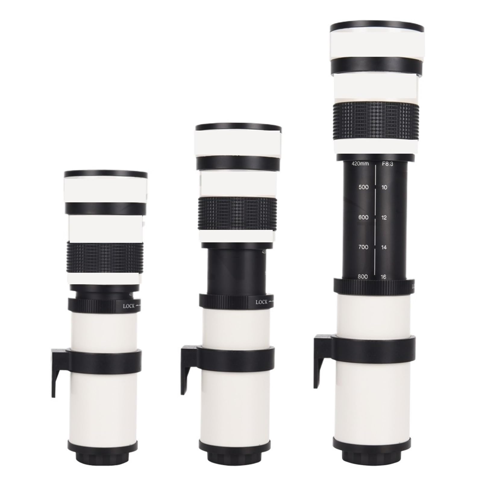 Compatible con Nikon DSLR 420-800 mm F8.3 Kit de Lentes de Zoom teleobjetivo Manual