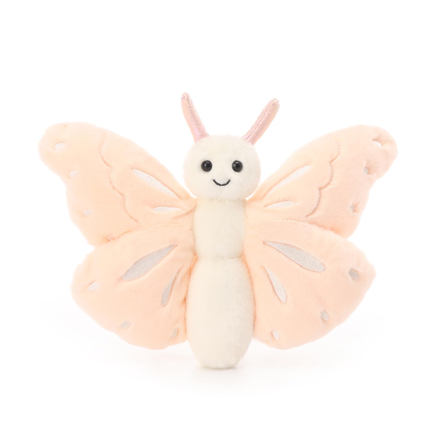 Apricot Lamb Flesh Pink Butterfly Plushies Stuffed Animals for Baby Girl and Boy Soft Cute Plush Toys for Kids 7.5 Inches - Image 2